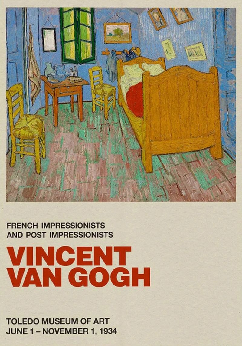 Vincent van Gogh - Schlafzimmer in Arles Poster von ashcraft shop
