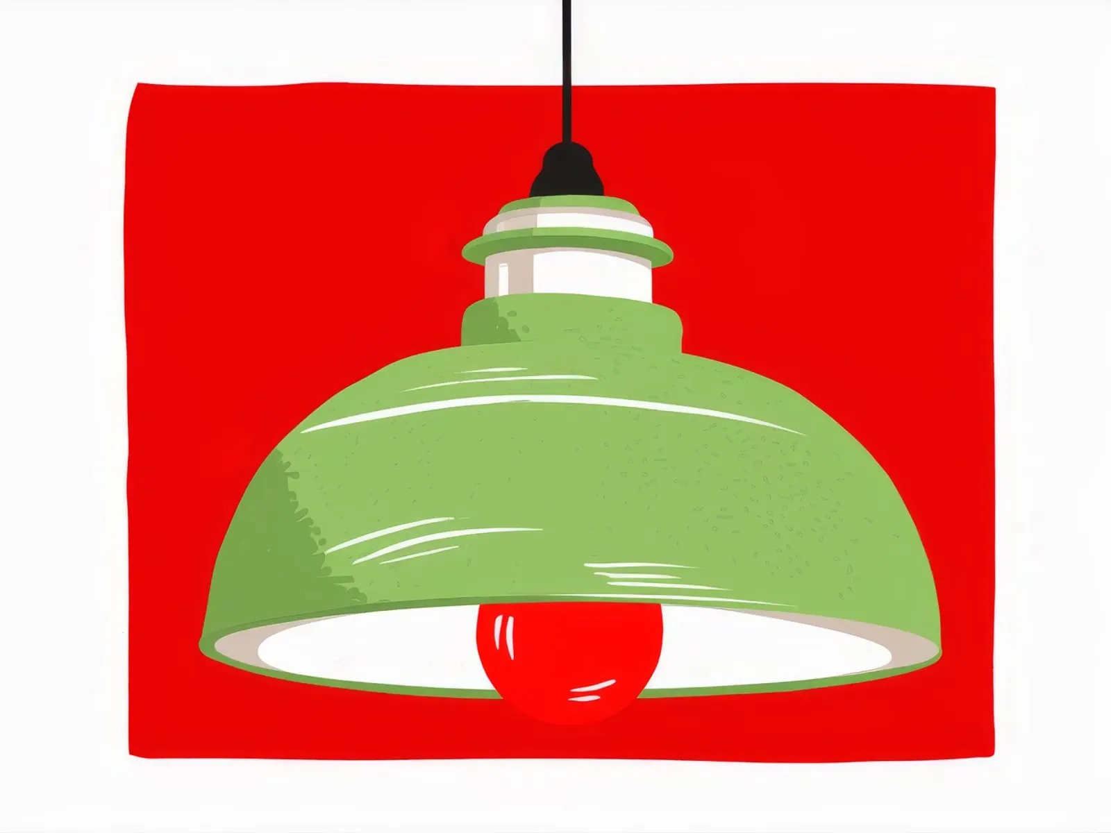 Luce a sospensione verde pellicola backlit da Tiga Bersama
