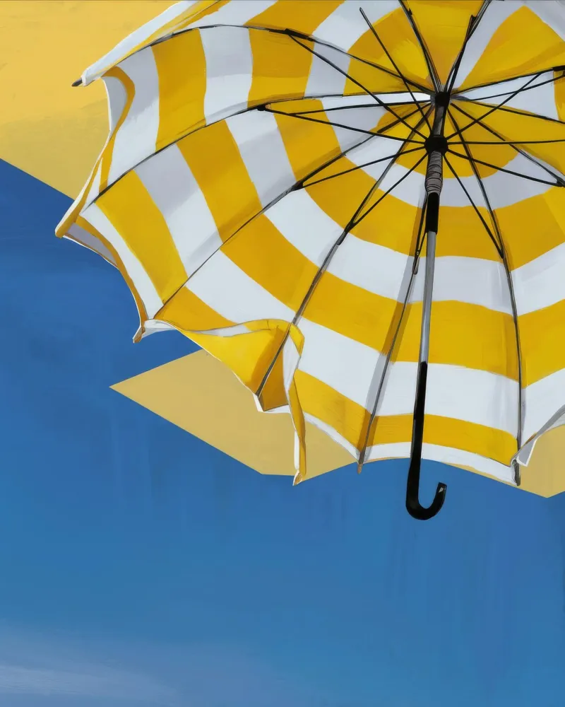Parapluie jaune Pluie hahnemühle de Tiga Bersama