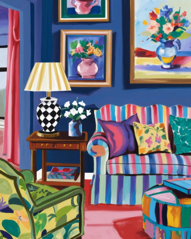Maximalist Reading Nook canvas by Tiga Bersama
