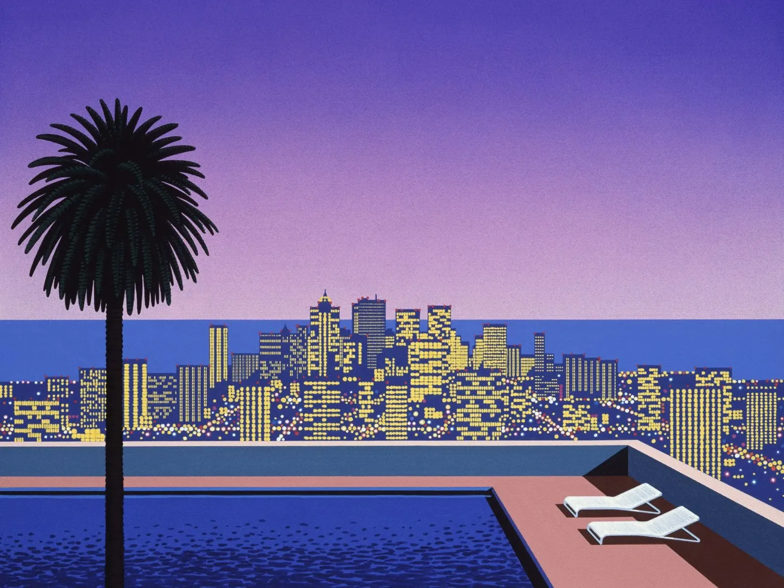 Hiroshi Nagai - Pool at Sidney art pellicola backlit da Best Selling