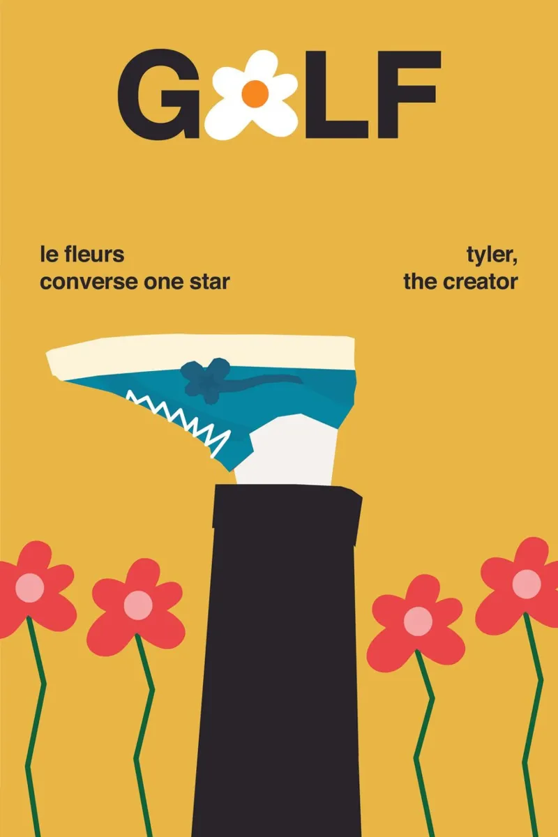 Golf Tyler The Creater Poster poster con telaio in alluminio da edanfargol