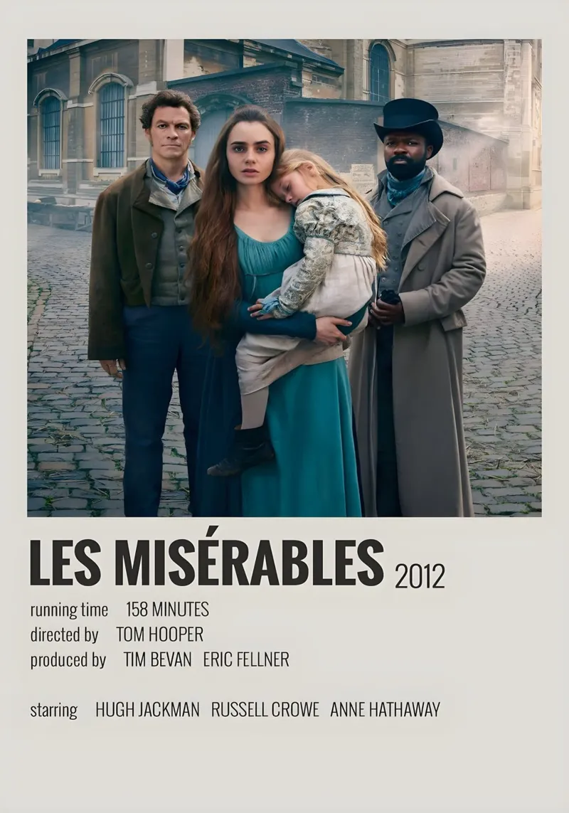 LES MISÉRABLES 2012 pellicola backlit da MVFminimalist