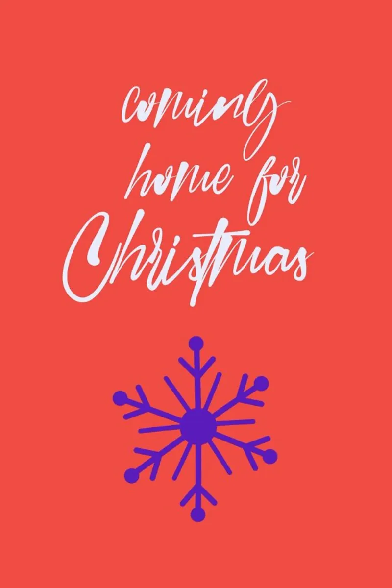 Coming Home For Christmas poster con telaio in legno da Kubistika