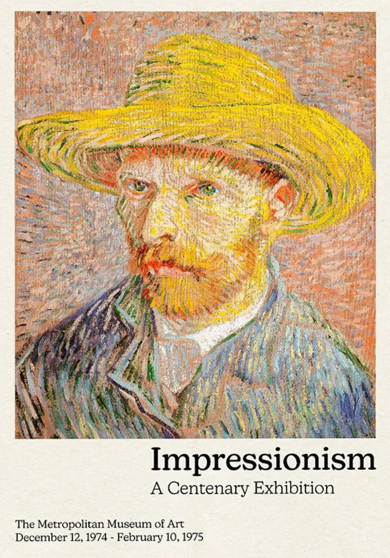 Vincent van Gogh - Autoritratto con cappello di paglia pannello forex da ashcraft shop