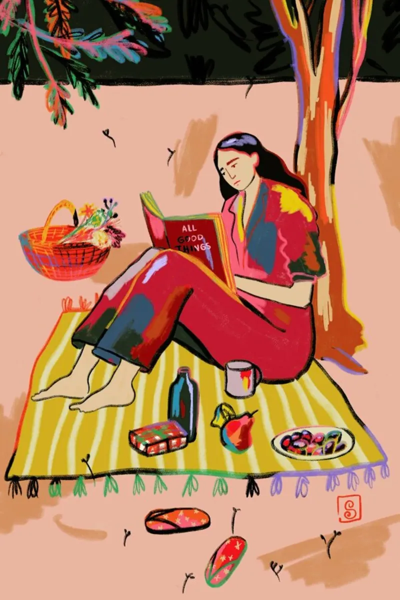 Autumn Picnic pellicola backlit da Sandra Poliakov