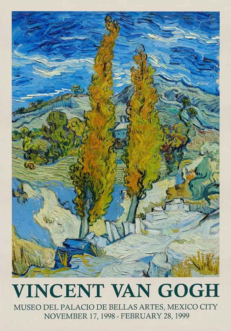 Vincent van Gogh - I pioppi a Saint-Rémy poster da ashcraft shop