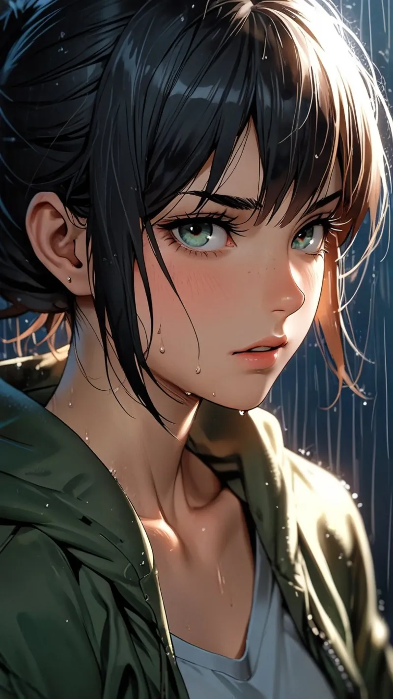 donna anime poster con telaio in legno da van hellen
