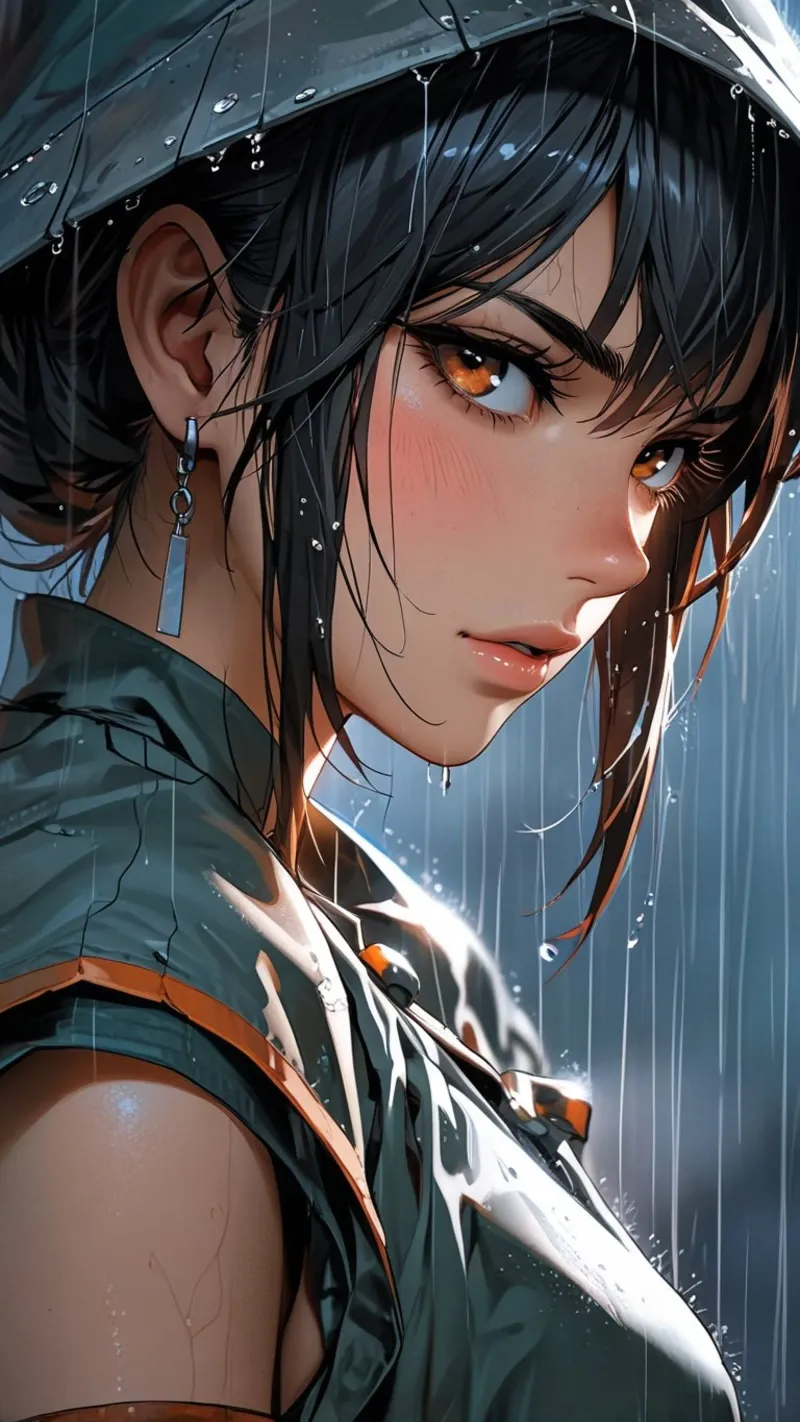 donna anime poster con telaio in legno da van hellen