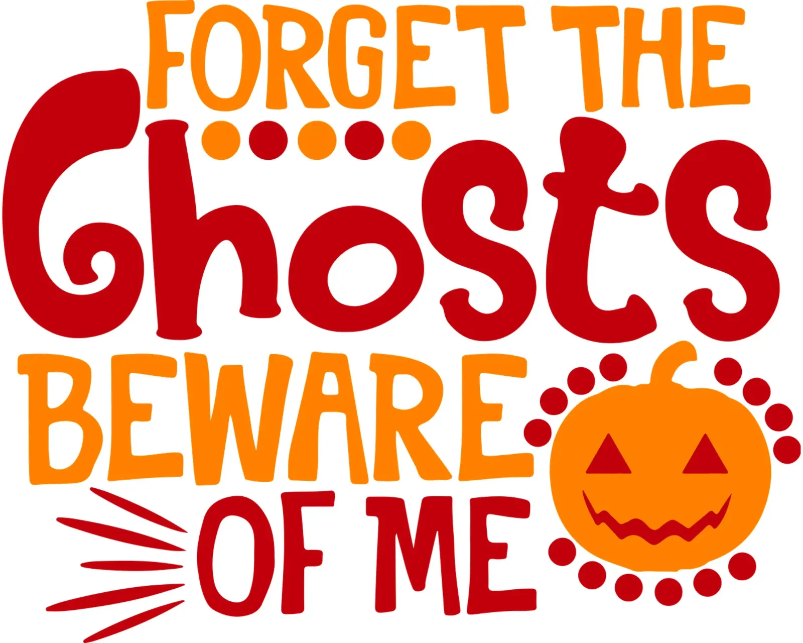 forget the ghost beware of me funny halloween canvas with Floater frame by ersanim