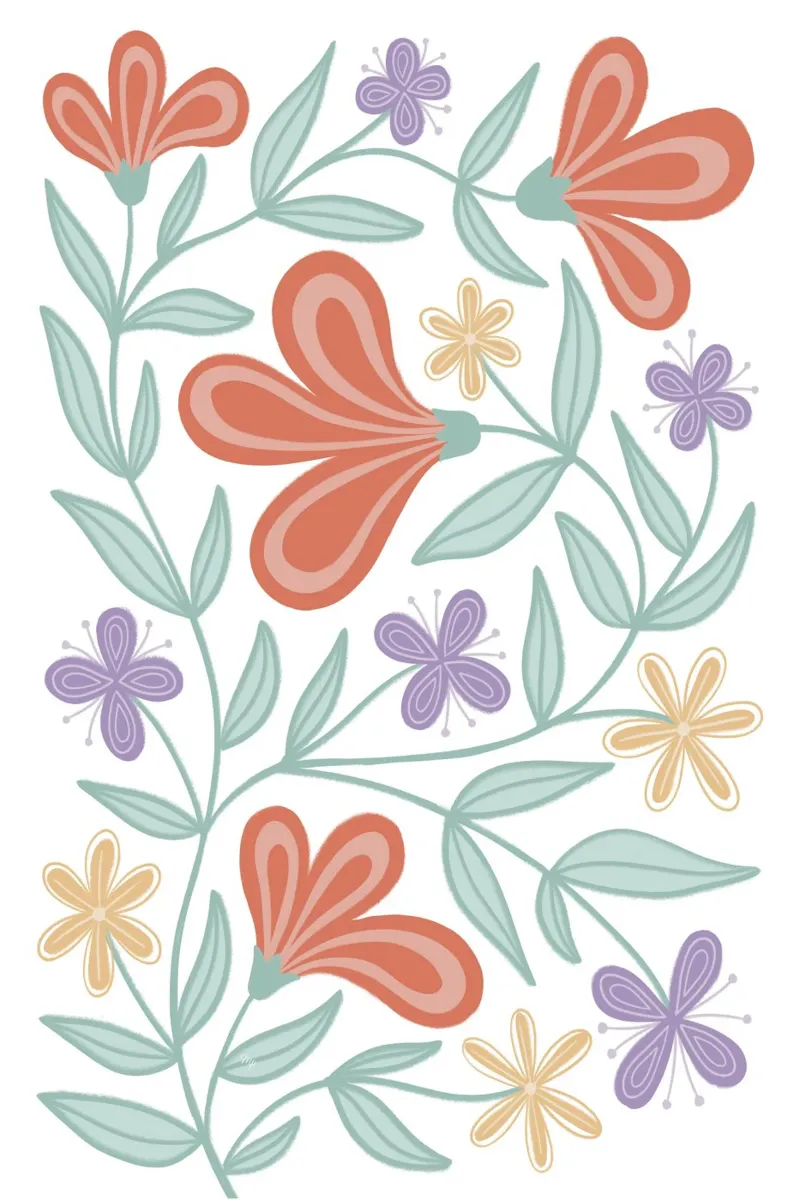 Delicati fiori di primavera poster con telaio in alluminio da Martina