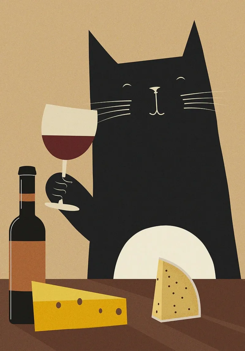 Elegant Cat canvas by Patrick J Curtis