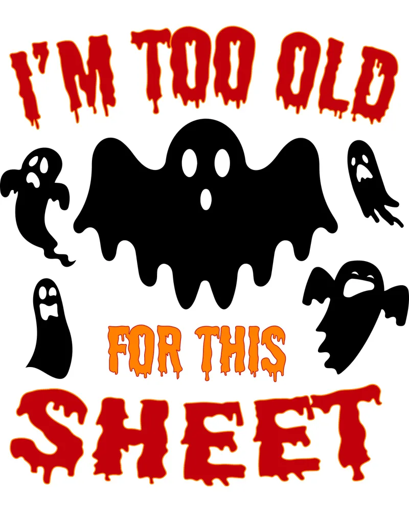 Sono troppo vecchio per questo foglio divertente di Halloween alluminio dibond da ersanim