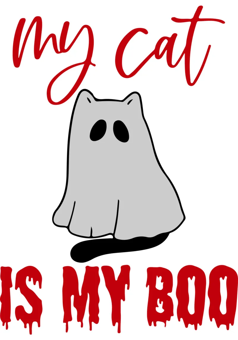 meine katze ist mein boo lustig halloween Hahnemühle von ersanim