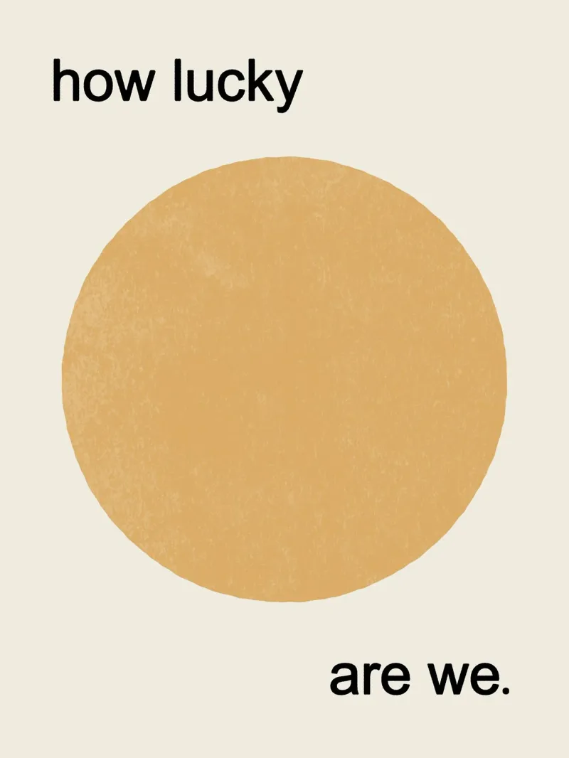 How Lucky Are We - Gold acrylic glass by MoonlightPrint