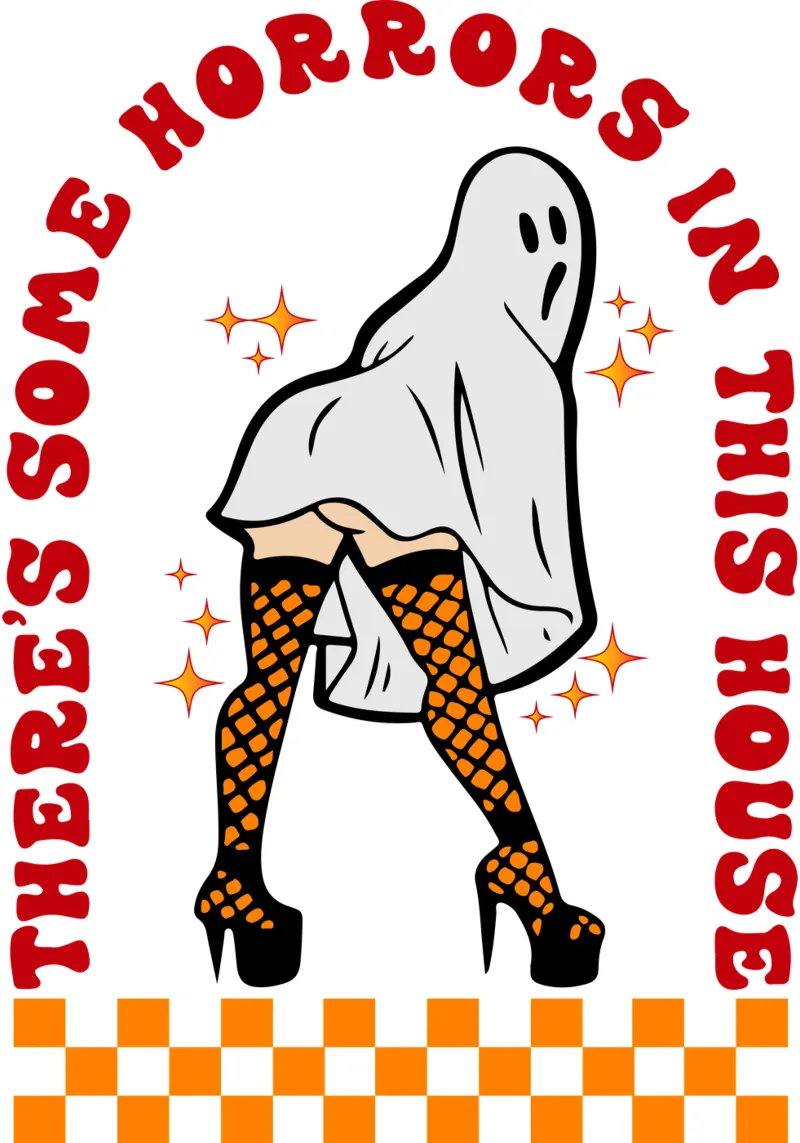 sexy gost horrors in the house funny halloween poster de ersanim