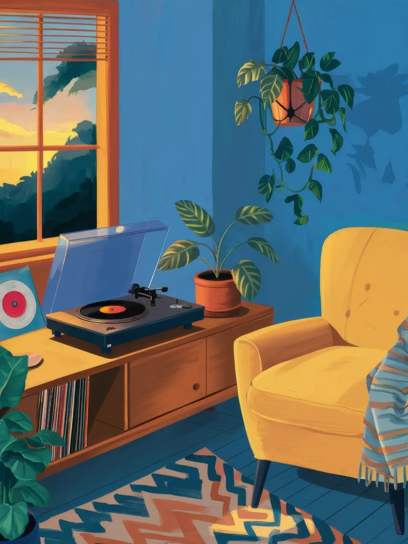 Sedia gialla in vinile pellicola backlit da Pan Denim