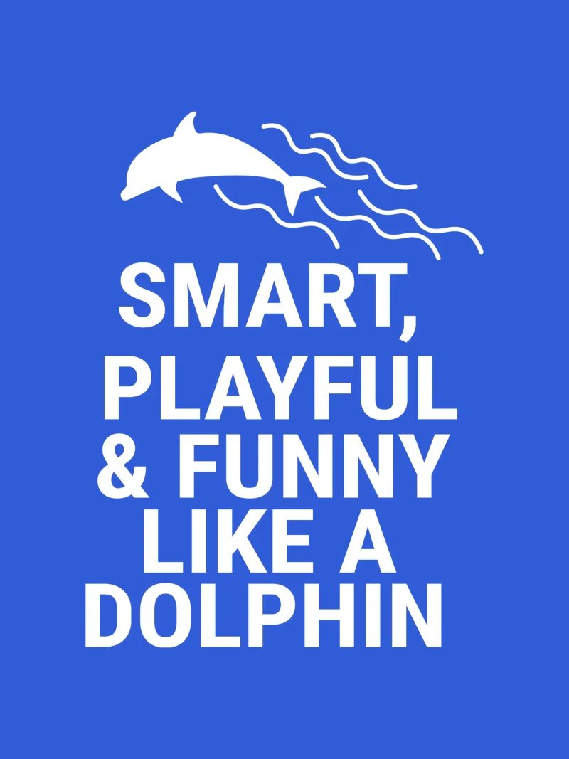Smart, playful and funny like a dolphin pellicola backlit da baobabprintstore