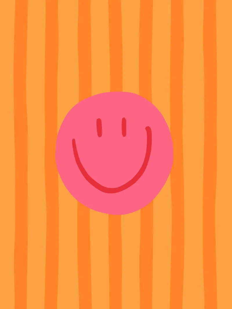 Smile Stripes orange acrylic glass by KRUTH DESIGN
