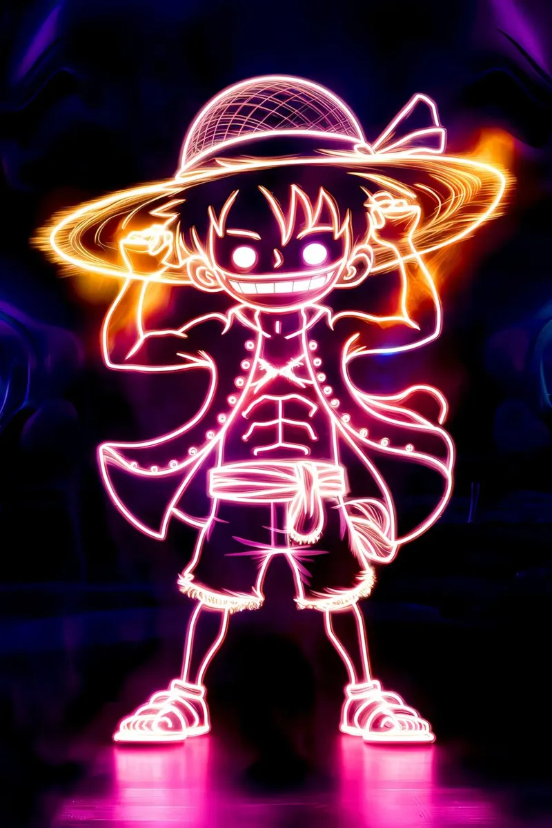 Monkey D. Luffy pellicola backlit da Indah Creative