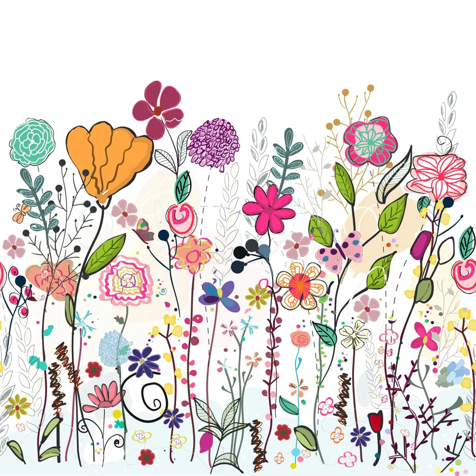 Colorful wildflowers and flower field carta hahnemühle da gulsengunel