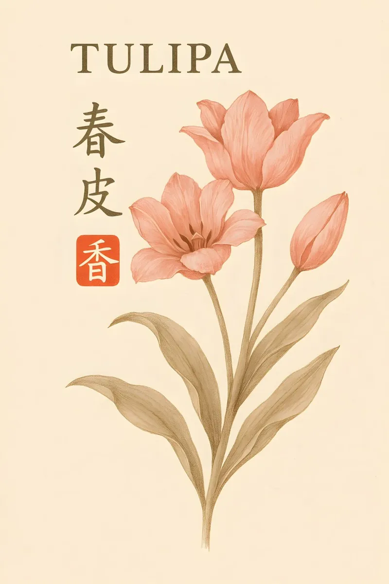 Tulip Whisper carta hahnemühle da Gei.Butsu