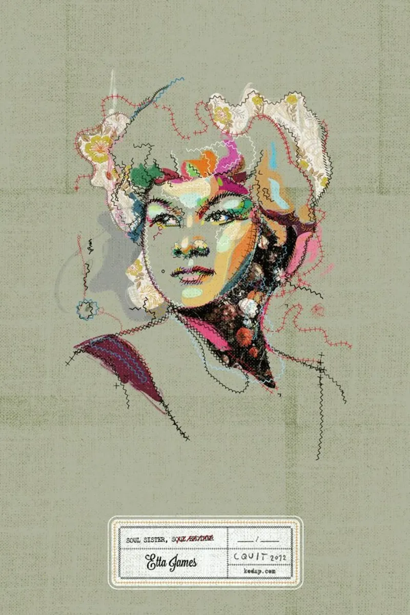 Etta Portrait tela con Cornice a cassetta da Carlos Quitério