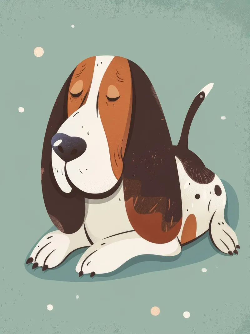 Basset Hound Dreams: A Moment of Peace forex plate by DesignDoodle