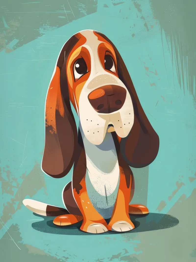 Cucciolo di bassotto: Uno sguardo che scalda il cuore alluminio dibond da DesignDoodle
