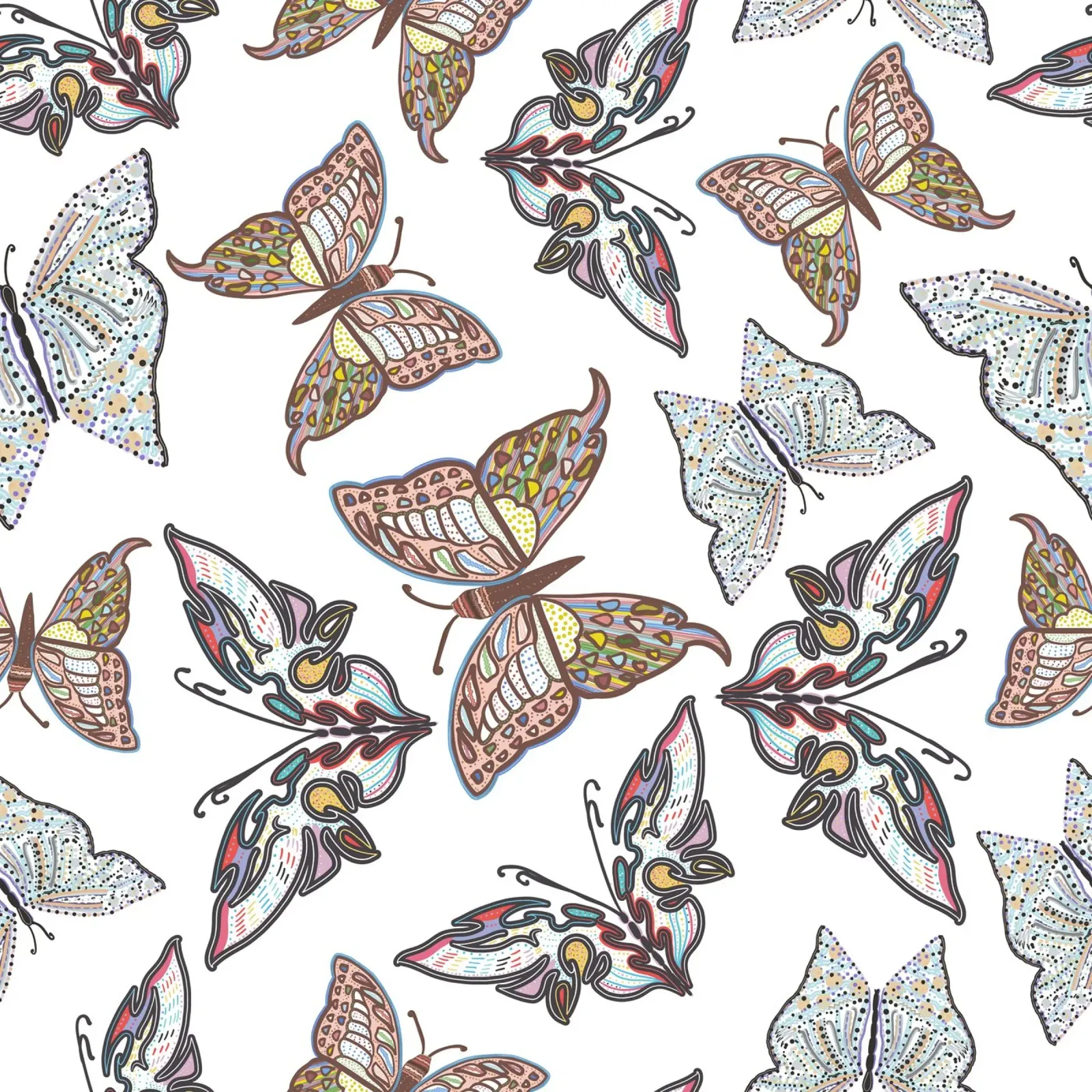 Modello di illustrazione delle farfalle pellicola backlit da gulsengunel