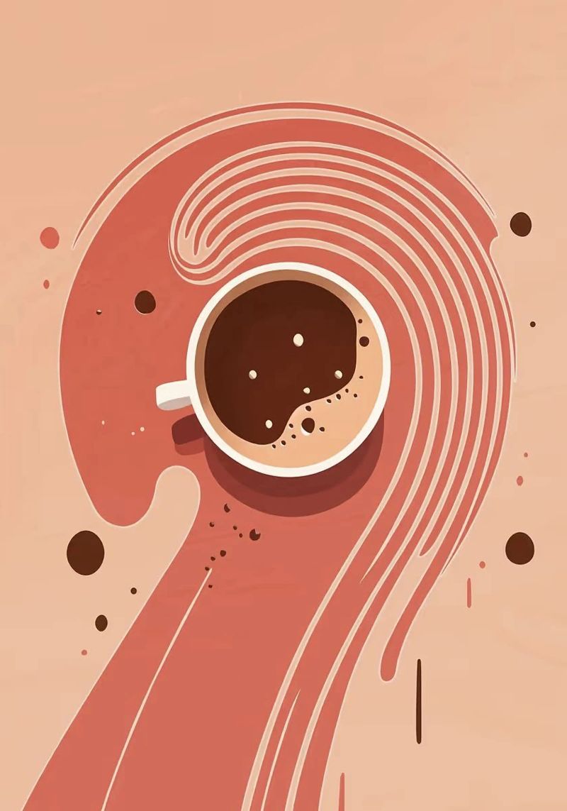 coffee cup poster by Jonathan R NASH