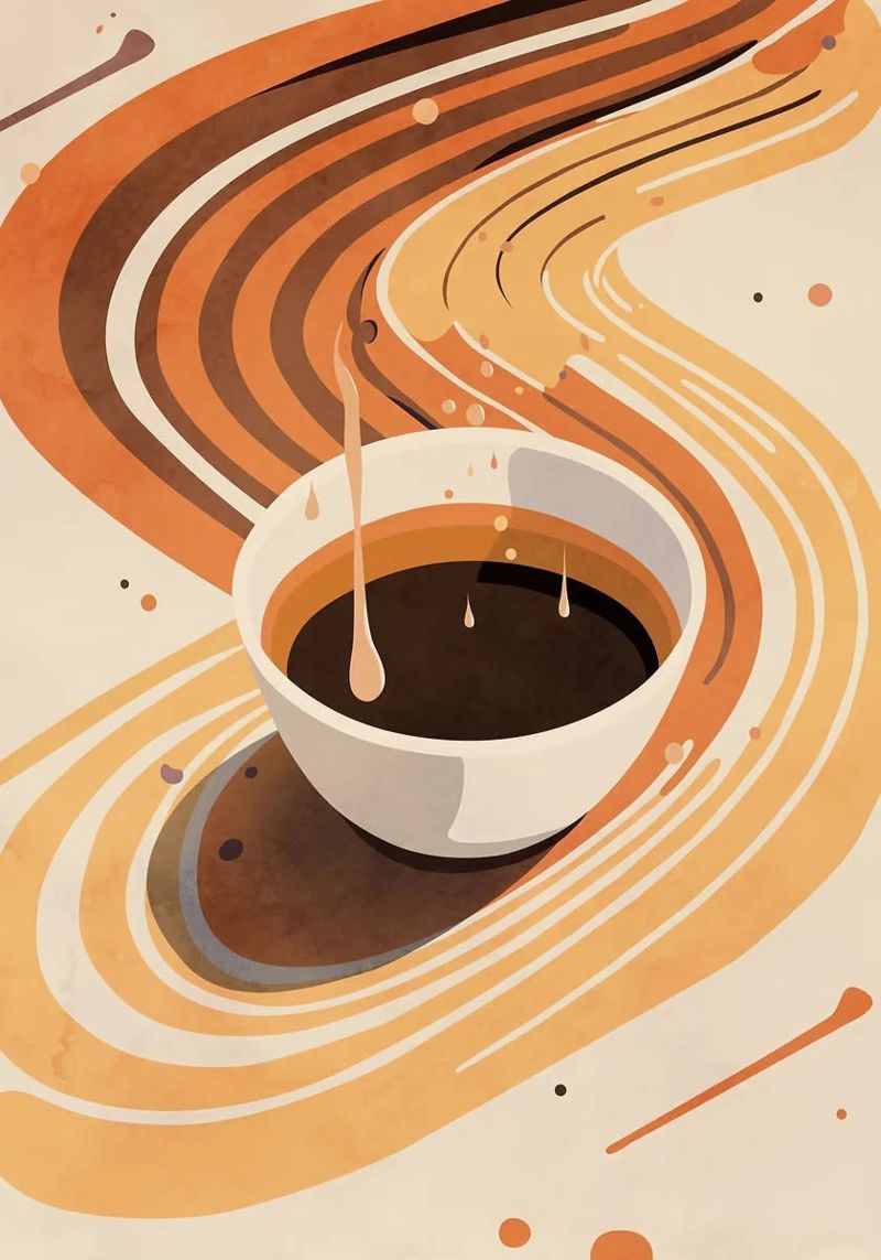 coffee cup poster by Jonathan R NASH
