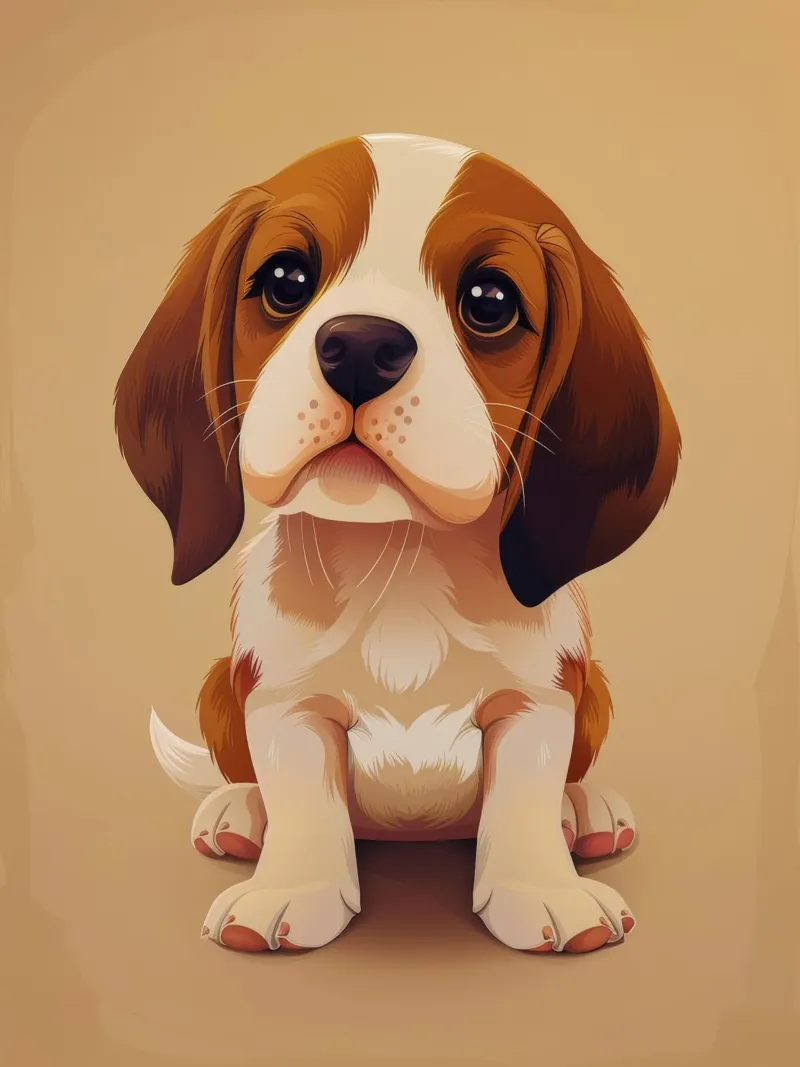 Cucciolo di Beagle giocherellone: Curioso e carino pellicola backlit da DesignDoodle
