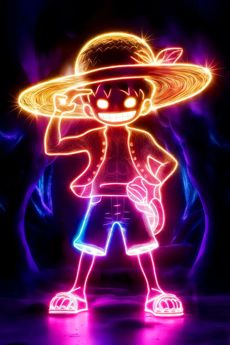 Monkey D. Luffy alluminio dibond da Agus Creative