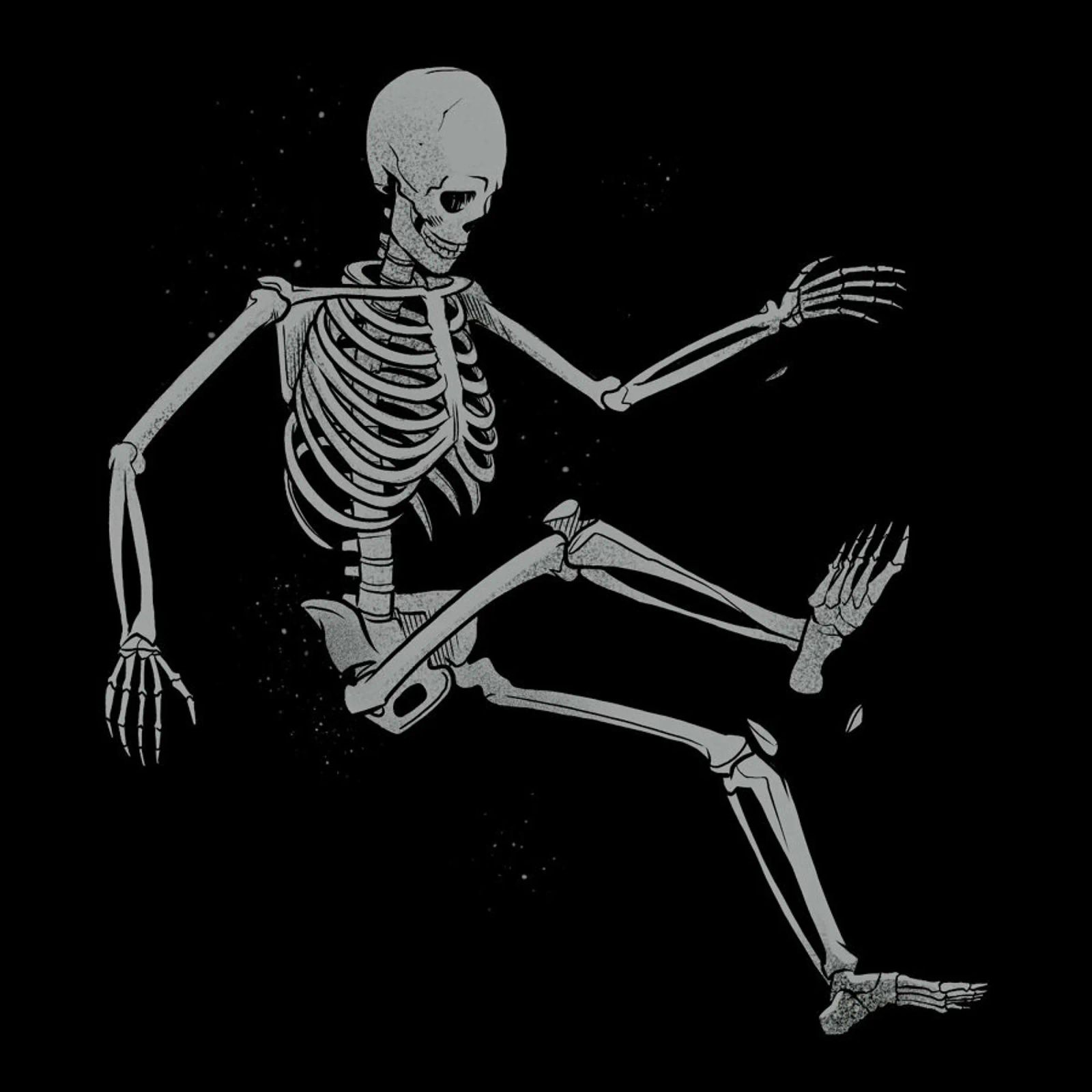 Skeleton Flowting On Space pellicola backlit da Tobe Fonseca