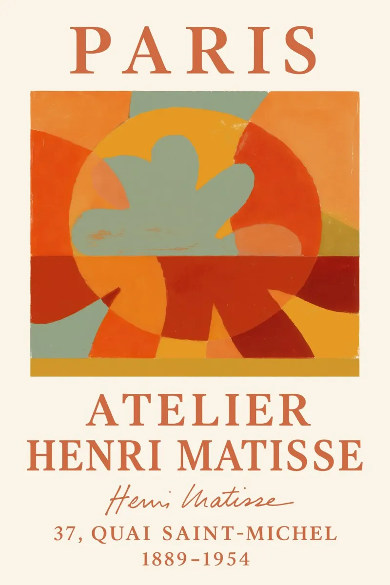 Atelier Matisse poster con telaio in legno da treechild