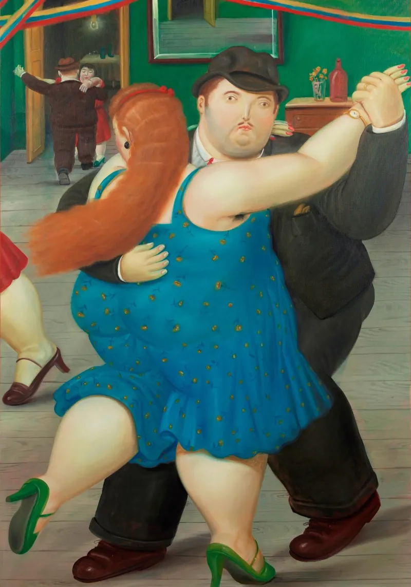 "Pareja Bailando" di Fernando Botero pellicola backlit da Classic Art Prints