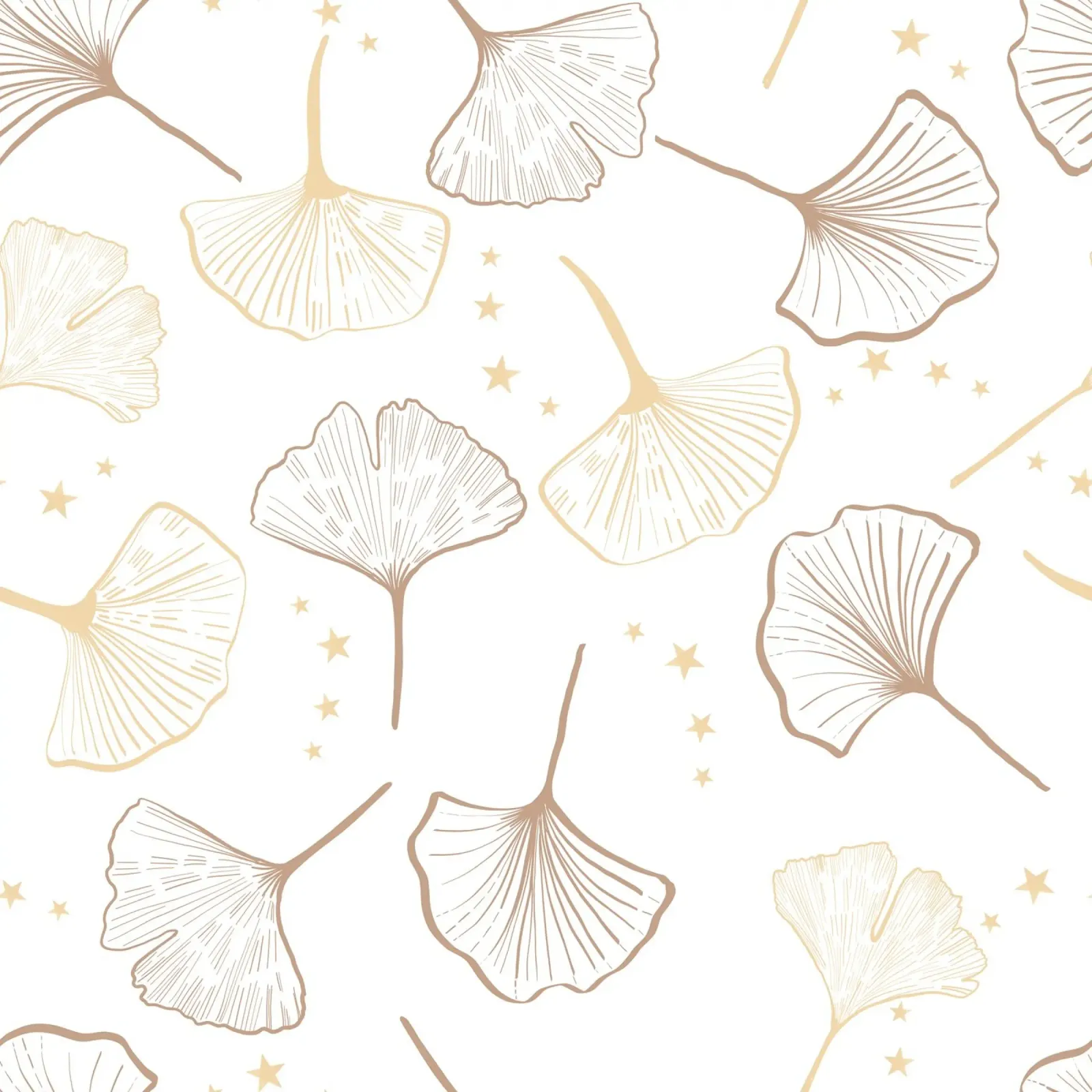 Ginkgo Biloba d'oro disegnato a mano pellicola backlit da gulsengunel
