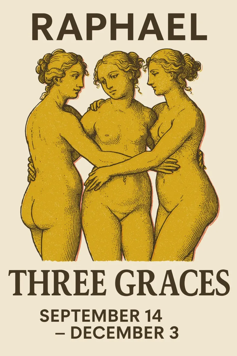 Three Graces tela con Cornice a cassetta da treechild