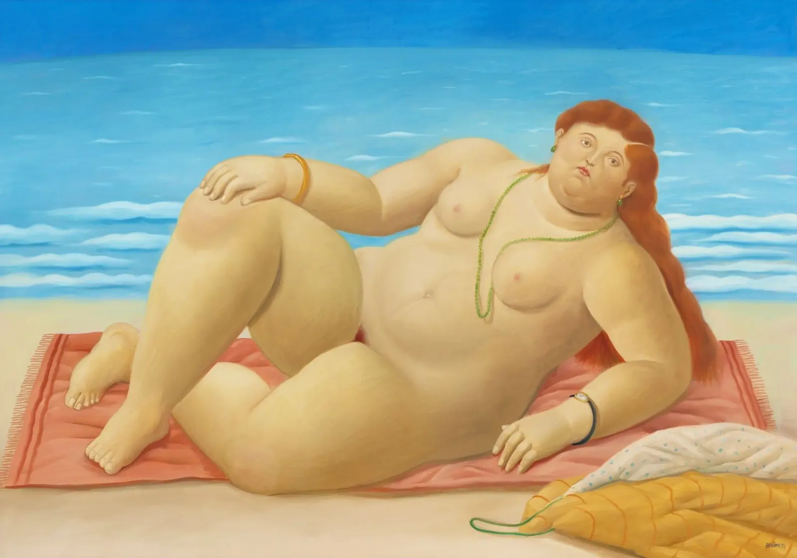 "La Playa" di Fernando Botero pellicola backlit da Classic Art Prints