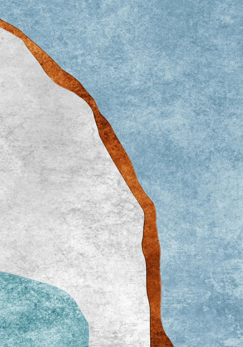 abstract art rust cutouts plexiglass da vintageshop
