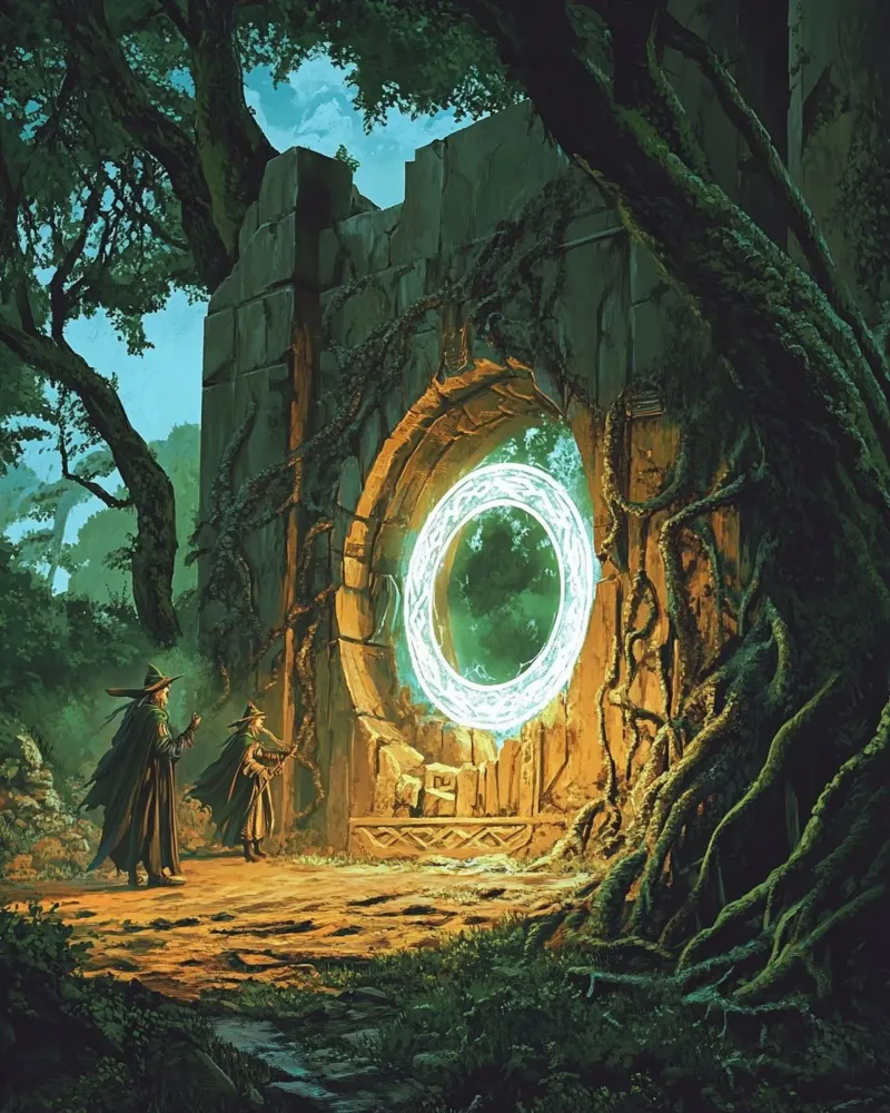 The Elven Gate – Forgotten Paths of Middle-earth canvas by Mittelerde Atelier