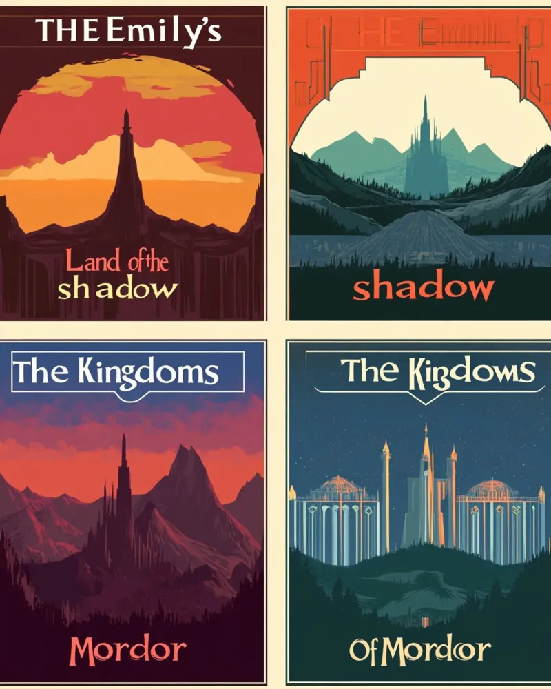 I regni di Mordor - Raccolta di logo minimali carta hahnemühle da Mittelerde Atelier