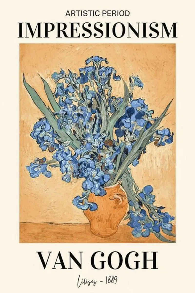 fiori di iris in vaso carta hahnemühle da Piper Shop Oke