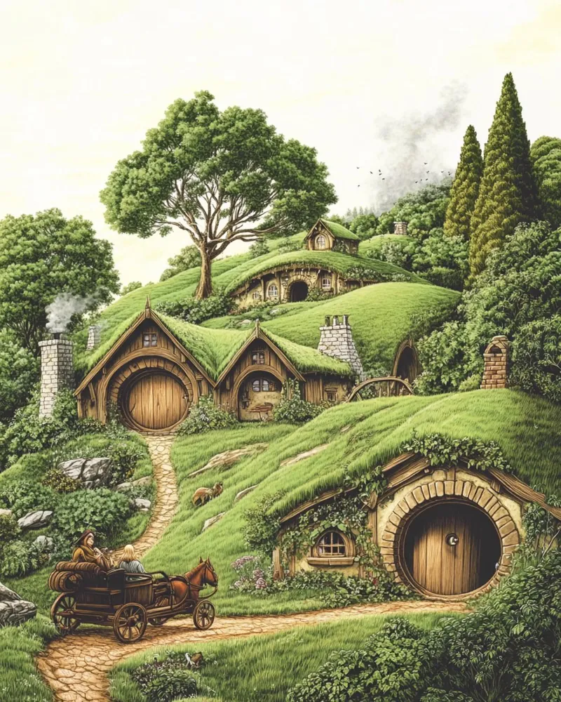 La Contea - Inizia un viaggio carta hahnemühle da Mittelerde Atelier