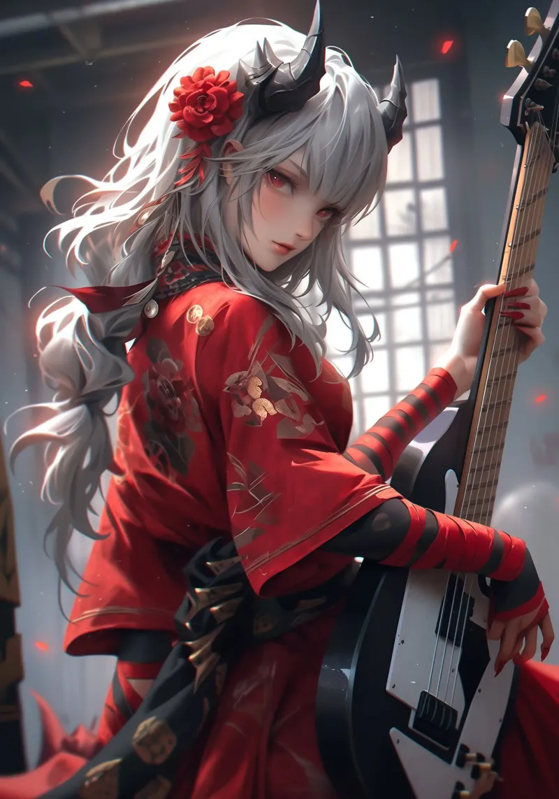 Chitarrista di Demon Girl poster da Fleur de Lys