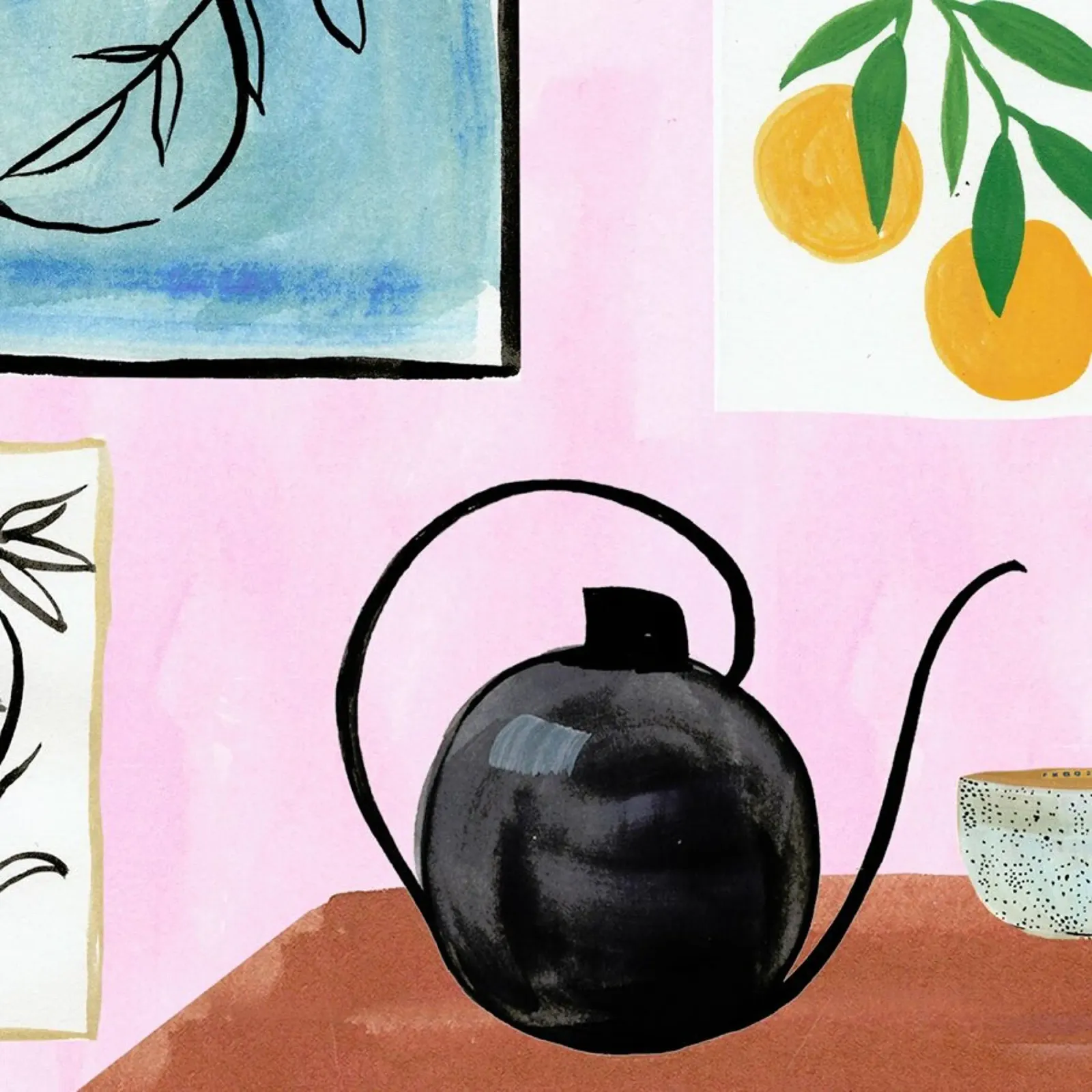 Little Pot poster con telaio in plastica da Laura Page