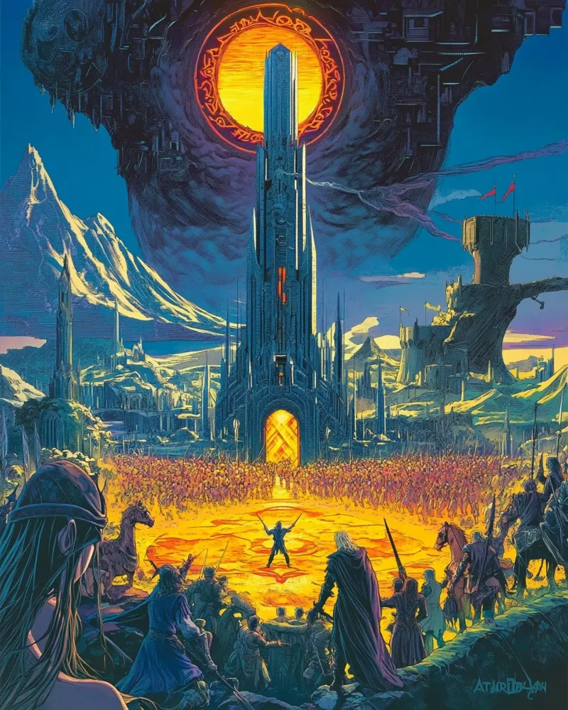 The Convergence – Aragorn’s March Through Worlds hahnemühle by Mittelerde Atelier