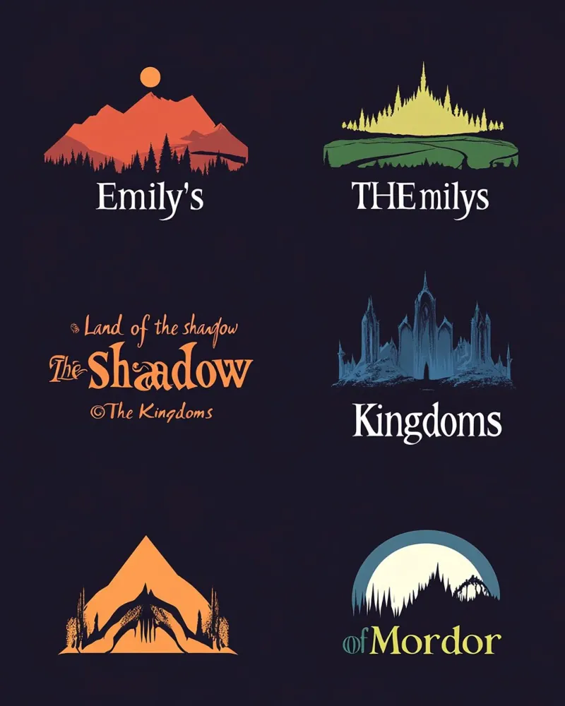 Minimal Vector Logo Pack - The Kingdoms of Mordor & Emily's Hahnemühle von Mittelerde Atelier