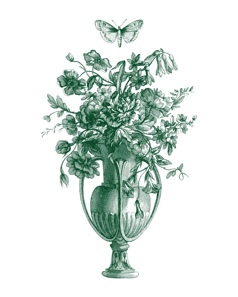 vintage and butterfly bouquet hahnemühle by morphinaeblue